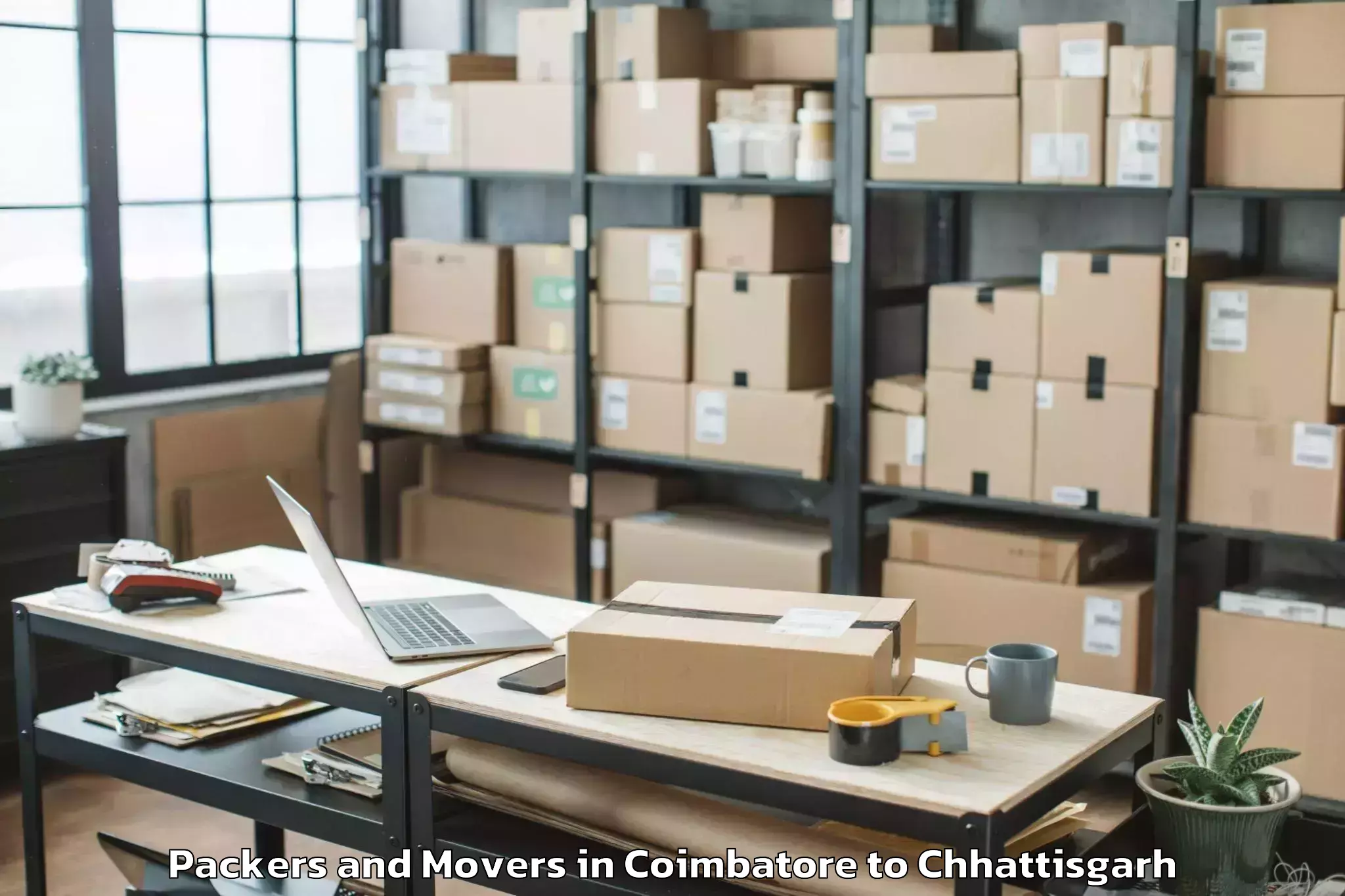 Leading Coimbatore to Kondagaon Packers And Movers Provider